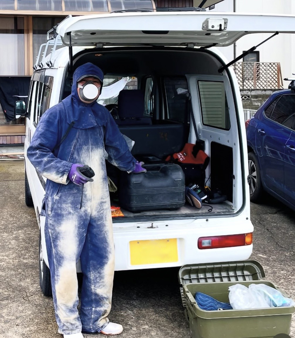 作業中の代表の写真